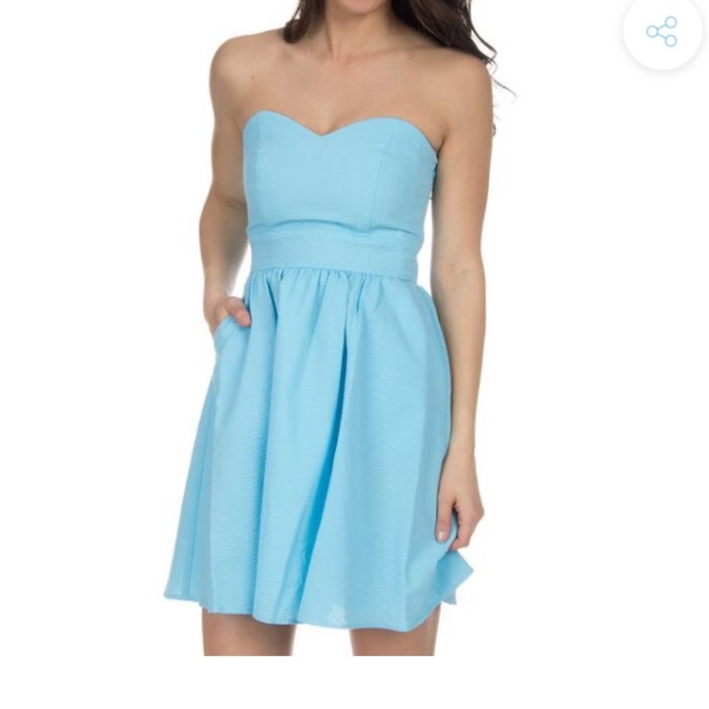 Lauren James Savannah Solid Seersucker Dress